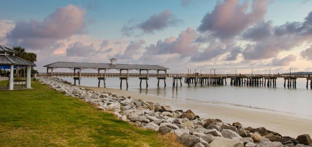 The St. Simons Island pier at sunset